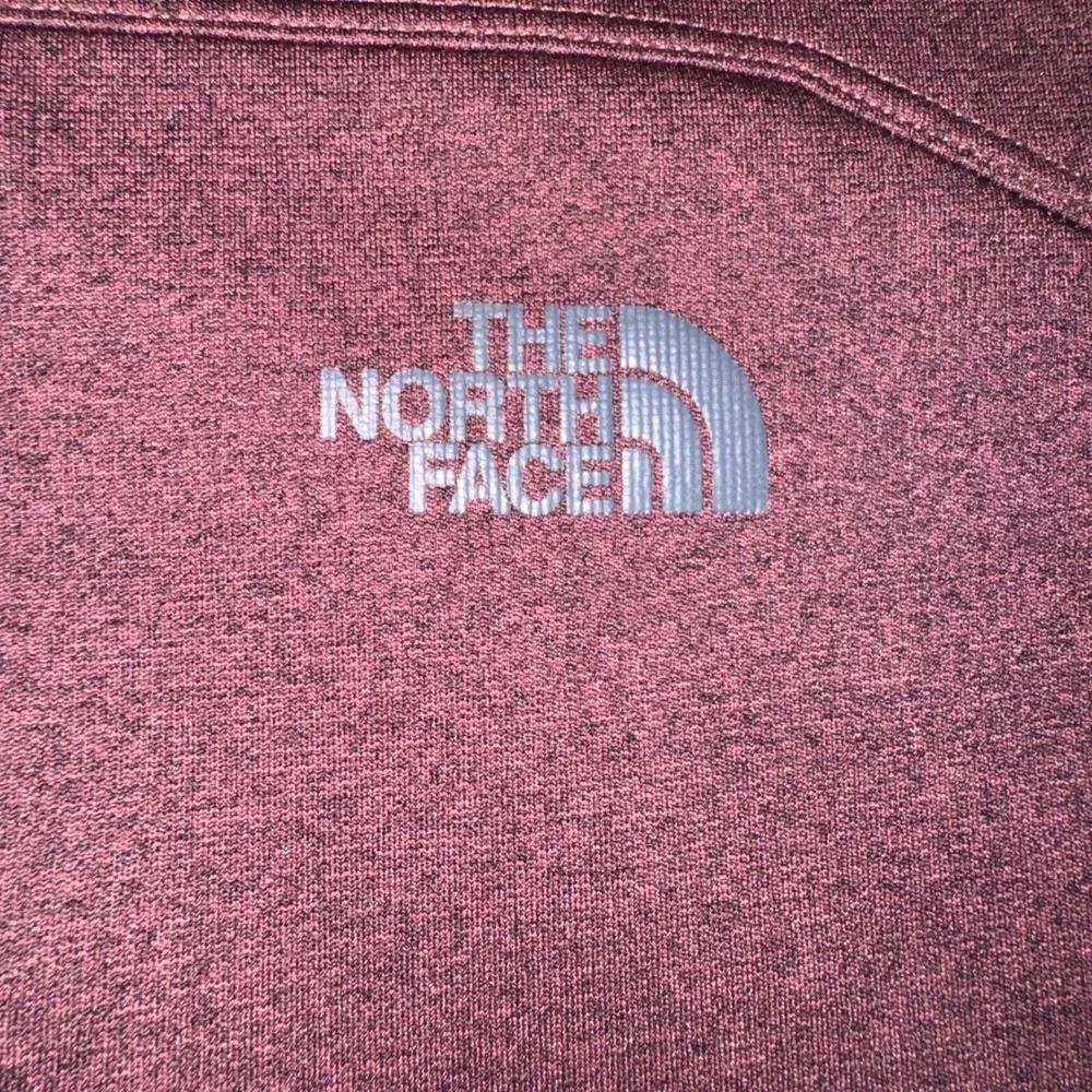 Mens XL The North Face 1/4 Zip Pullover Burgundy Excellent Heathered Fleece